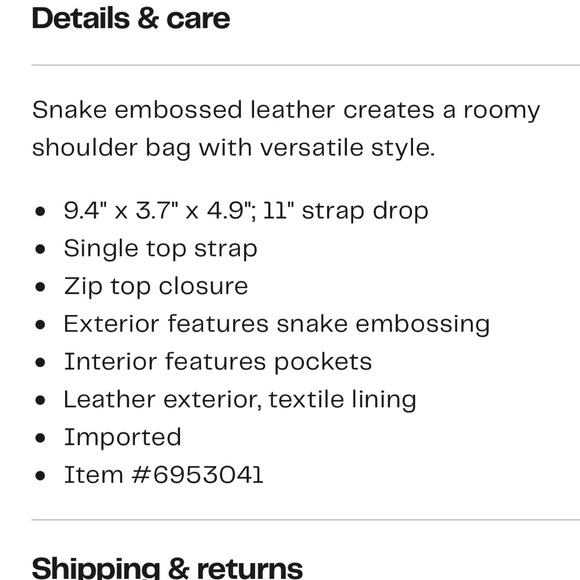 Marc Jacobs Leather Snakeskin Shoulder Bag NWT - Picture 9 of 9